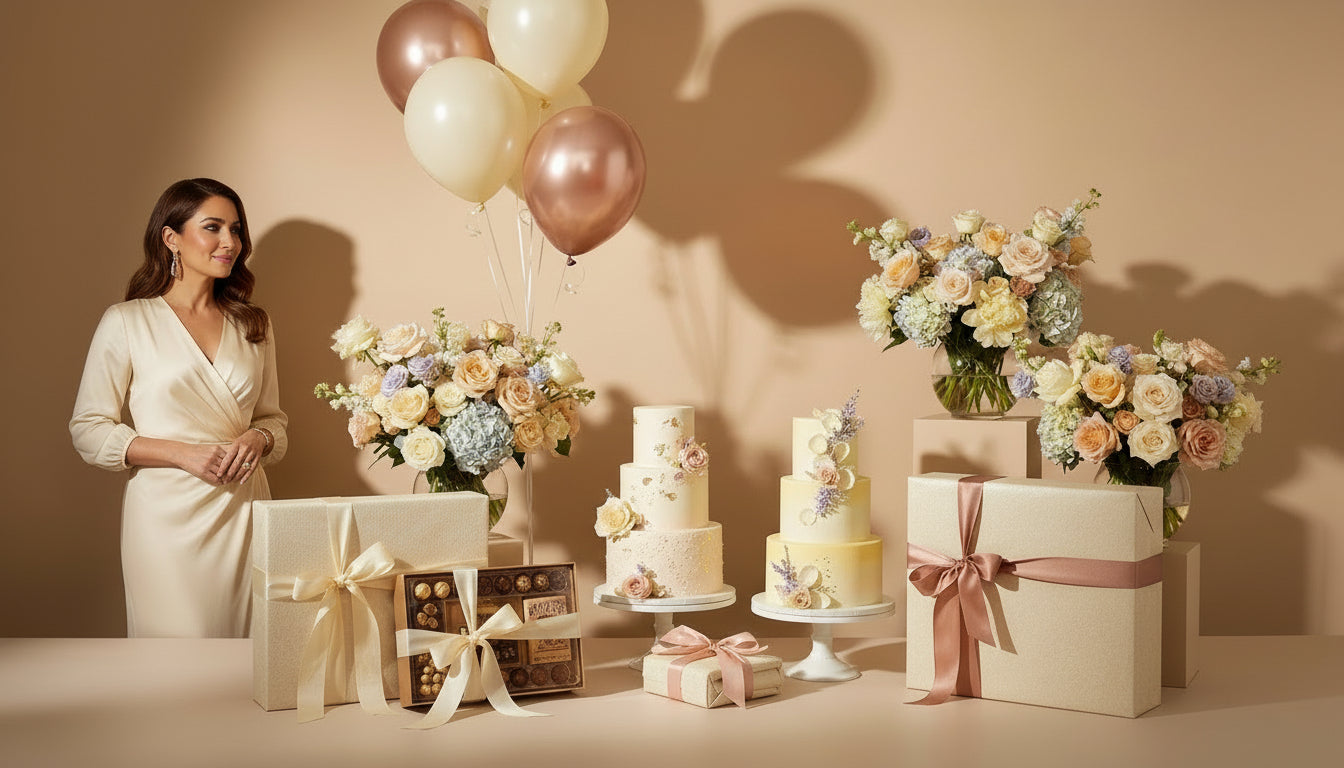 Three small succulents in terracotta pots on a beige surface